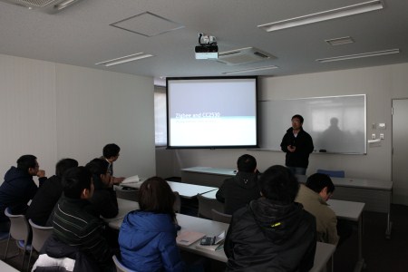 研究成果発表会の様子(外国人研究者 李　暁ｷｮｳ さん)