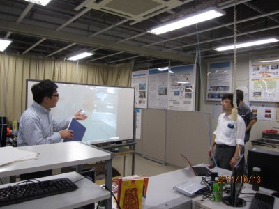 東京大学生田幸士教授研究交流の様子