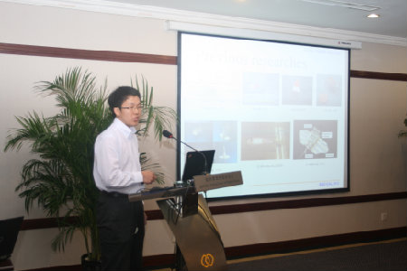 Dr. Liwei Shi Doing the Presentation